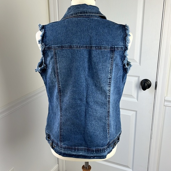DG2 by Diane Gilman Embroidered Jean Vest - Picture 4 of 13